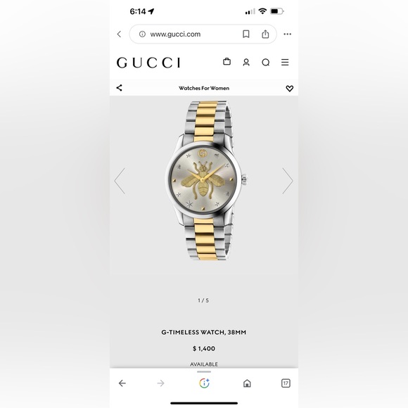 G-TIMELESS WATCH, 38MM - Picture 7 of 8